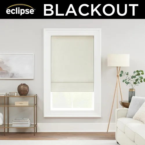 Vista 8 de Eclipse Drew - Persianas romanas para ventanas, sin cordones, 100 % opacas, 23 pulgadas de ancho x 64 pulgadas de largo, reducen el ruido, persianas