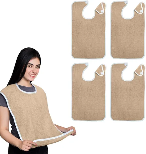 Vista 12 de Avalon Towels Adult Bibs for Women 100% Cotton Bib for Adults for Eating - Terry Cloth Adult Bibs for Men Clothing Protectors