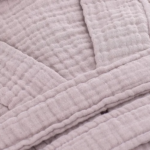Vista 5 de Bata de baño unisex de muselina turca, 100% algodón, suave, absorbente, lavado de ropa natural
