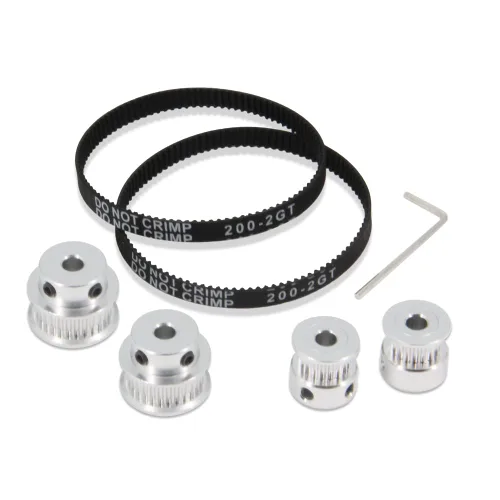 Vista 3 de 2Kit 2GT Rueda síncrona 20 y 30 dientes de 0.197 in de diámetro de aluminio Polea de sincronización con 2 piezas de longitud 7.874 in de ancho