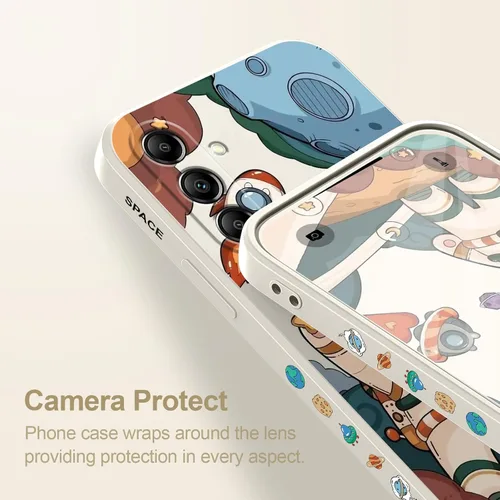 Vista 5 de LEECG - Carcasa para Samsung Galaxy A14, diseño de astronauta