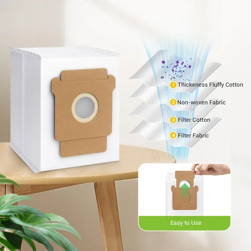 Vista 3 de Paquete de 16 bolsas de polvo combinadas Plus 405 para Roomba Essential Q0520/Plus 405 Combo/Plus 505 Combo/Plus 504 Vac/Y0140