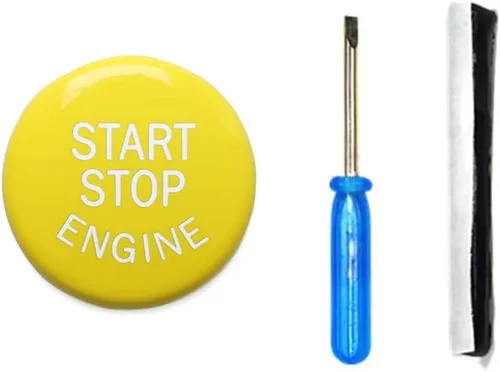 Vista 6 de 1 pcs Yellow Start Push Button Cover Trim for BMW E Chassis 1 3 5 Series X1 X3 X5 X6 Z4