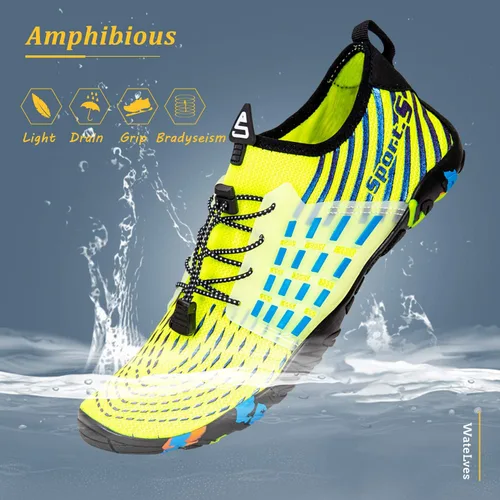Vista 2 de WateLves - Zapatos de agua para hombres y mujeres, para natación, playa, piscina, surfear, hacer yoga o aeróbico acuático, calcetines para el agua