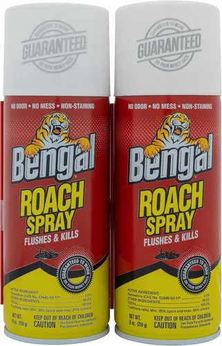 Vista 6 de Bengal Spray para Cucarachas, Aerosol en Spray Seco Sin Olor y Sin Manchas, 9 Onzas