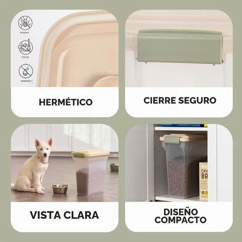 Vista 4 de Contenedor hermético para almacenamiento de alimentos Iris Premium, Bronceado, pequeño