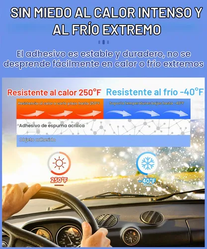 Vista 2 de PHIXBEAR - Cinta adhesiva de doble cara, resistente al calor, 12 almohadillas adhesivas