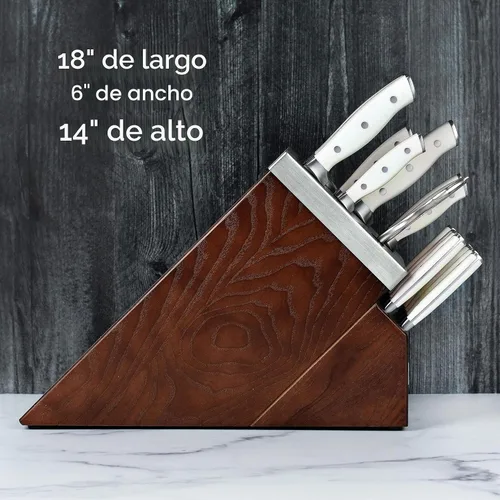 Vista 6 de Henckels Forged Accent - Juego de 20 bloques de cuchillos autoafilables - Mango blanco roto