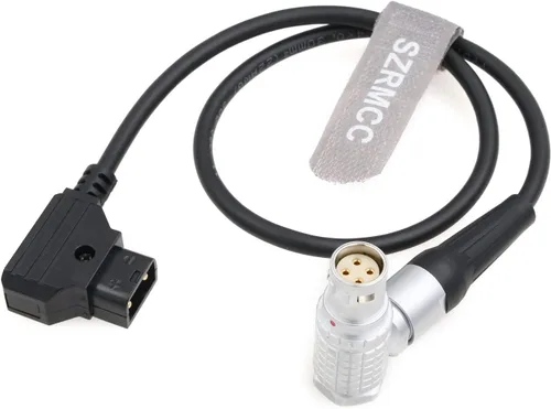 Vista 4 de SZRMCC D Tap a ángulo recto 2B 4 Pin Cable de alimentación hembra para cámara de cine RED Digtal V-Raptor XL 8K VV
