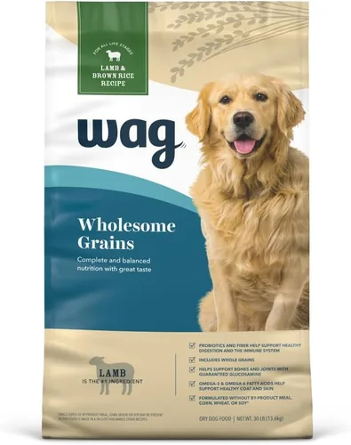 Vista 14 de Marca Amazon - Wag Nutrición Premium para Perros Adultos, Alimento Seco, Apoya la Salud del Estómago y la Piel, Carne de Res y Arroz Integral, Bolsa