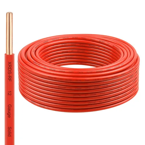 Vista 17 de Cable THHN 25 pies, Conductor Único de Cobre Desnudo, Cable Eléctrico Rojo 10AWG, Cable de Construcción Sólida de 600V con Funda de Nylon
