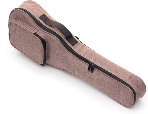 Vista 3 de Funda para ukelele simple de lino, esponja de 0.394 in, portátil, impermeable, bolsa para ukeleles, bolsa de concierto Uke con bolsillo