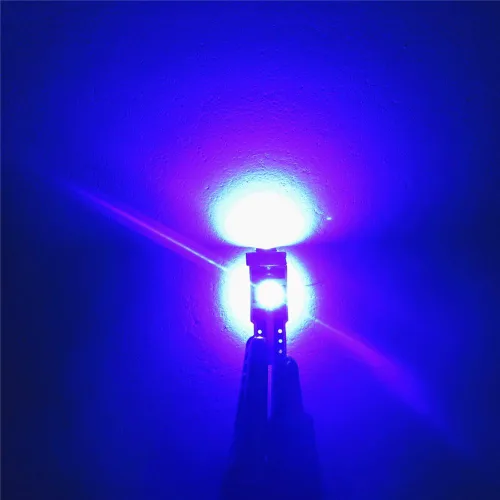 Vista 5 de WLJH Bombilla LED T5 azul 2721 37 74 con enchufe giratorio PC74 para luces