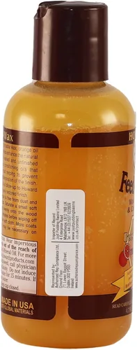 Vista 2 de Howard Products Cera de abejas para abrillantar y acondicionar madera, Feed-N-Wax para muebles de madera, 133 ml, Naranja