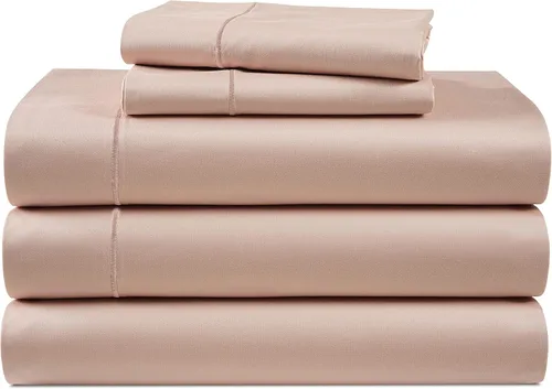 Vista 403 de LANE LINEN - Sábanas individual 100% algodón egipcio suave, cómodo y grueso de calidad de hotel, costuras reforzadas totalmente elásticas, sin