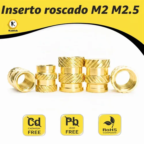 Vista 2 de 300 piezas de inserciones roscadas M2 M2.5 para plástico con puntas de ajuste térmico, kit de inserciones de ajuste térmico M2 y M2.5, inserciones