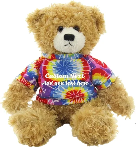 Vista 10 de Oso Brandon beige personalizado – Juguete de peluche personalizado de 12 pulgadas – Regalo perfecto de oso personalizado para graduación, San