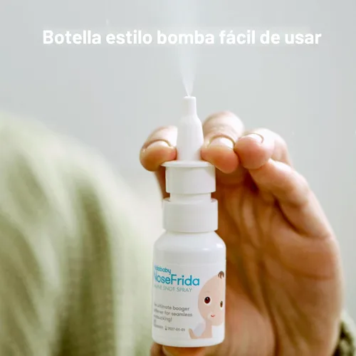 Vista 4 de Frida Baby NoseFrida - Spray de niebla salina para bebé, descongestionante nasal para alivio de alergias y alivio de la congestión para suavizar