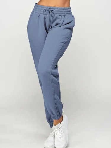 Vista 58 de IUUI Pantalones deportivos de cintura alta para mujer, con bolsillos, de algodón, holgados, atléticos
