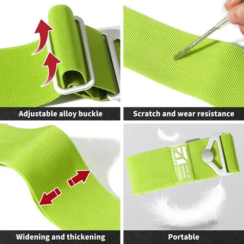Vista 7 de TOOVREN Cinturón de viaje 2 en 1 para correas de equipaje, para añadir una bolsa, correa de equipaje con asa para maletas, cinturón elástico