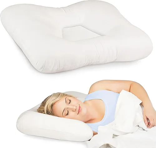 Vista 11 de Almohada cervical ergonómica Tri-Core para alivio del dolor de cuello Azul
