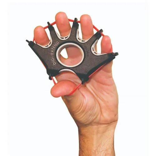 Vista 7 de CanDo 10-0775 Paquete de ejercitador de mano Digi-Extender, negro, 15 piezas