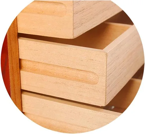 Vista 6 de Humidor de madera Caja de cigarros Gabinete Caja de cigarros portátil Higrómetro Caja de humidor de cigarros para capacidad de viaje alrededor de 75