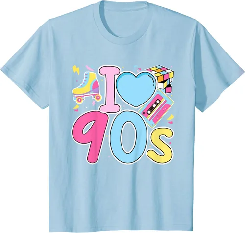 Vista 15 de I Love 90's Retro Style Nostalgia Vibe Funny 1990's Party T-Shirt Negro