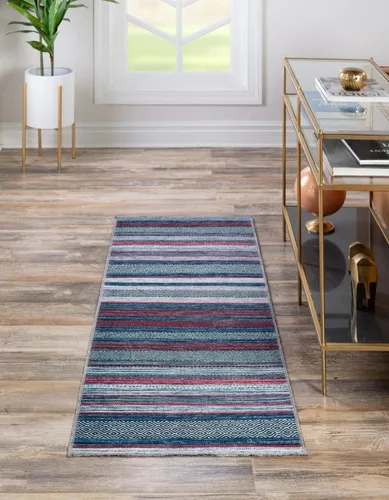 Vista 9 de Unique Loom Yara Collection - Alfombra Axel (7' 10" cuadrada, verde/marfil)