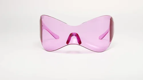 Vista 2 de Y2K - Gafas de sol de gran tamaño con escudo futurista masculino femenino envolvente de moda máscara máscara gafas de sol futurista de moda