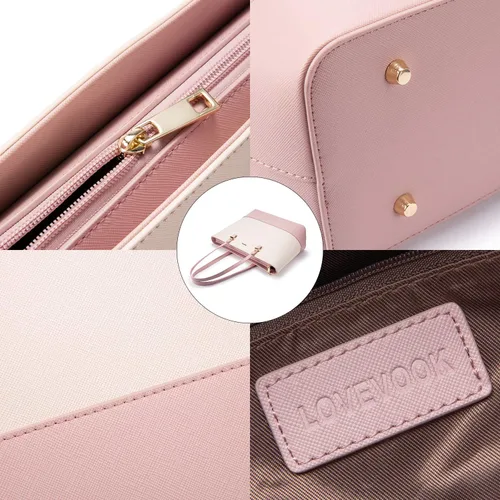 Vista 4 de LOVEVOOK Bolso de mano para mujer, bolso de hombro con asa superior, con bolsillo externo