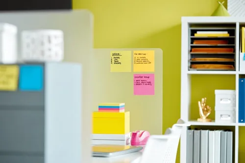 Vista 2 de Post-it R440-FFSS Notas emergentes súper adhesivas, 4 x 4 pulgadas, mora, forradas, 5 blocs por paquete