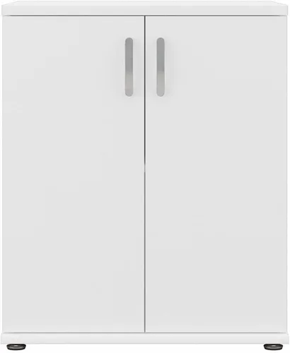 Vista 5 de Bush Business Furniture - Armario de almacenamiento universal para lavadero con puertas y estantes en color blanco