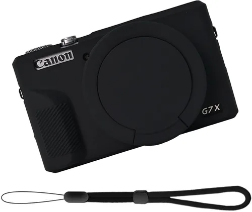 Vista 10 de Funda para cámara Canon G7X Mark III con correa para la muñeca Marrón