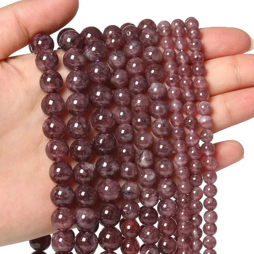 Vista 9 de 60 piezas de cuentas de piedra natural de 15⁄64 pulgadas (6 mm) con cuentas de amazonita de cristal, piedras preciosas para hacer joyería, pulseras