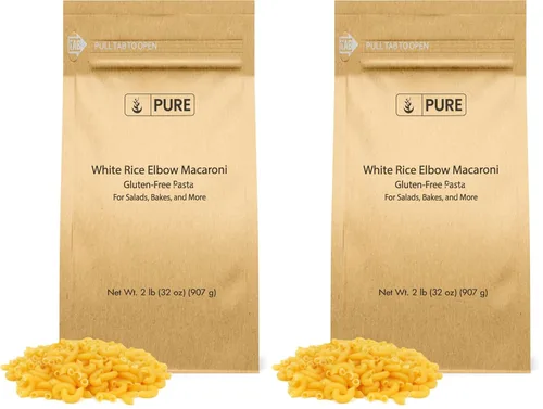 Vista 4 de Pure Original Ingredients Macarrones con codo de arroz blanco (2 libras), ensalada de pasta, macarrones y queso