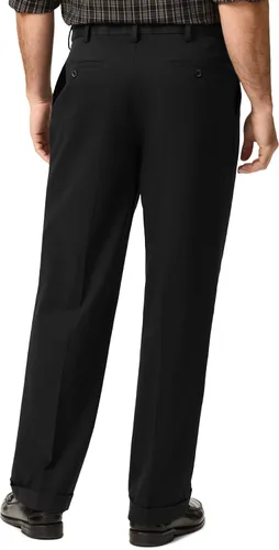 Vista 4 de Dockers - Pantalones para hombre, ajuste holgado, cómodos, caqui, plisados Negro Metal