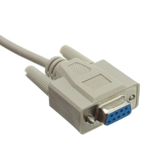 Vista 2 de QUALCONNECT Cable de módem nulo, DB9 macho a DB9 hembra, clasificación UL, 8 conductores, 6 pies