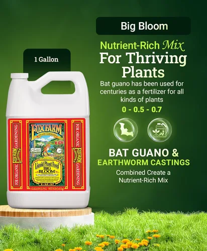 Vista 2 de FoxFarm - Alimento para plantas Big Bloom, concentrado de fertilizante líquido para flores, frutas y verduras, fertilizante vegetal multiusos