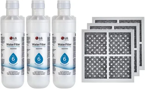 Vista 13 de LG LT1000P - Filtro de agua para refrigerador de repuesto de capacidad de 6 meses/200 galones (NSF42, NSF53 y NSF401) ADQ74793501, ADQ75795105