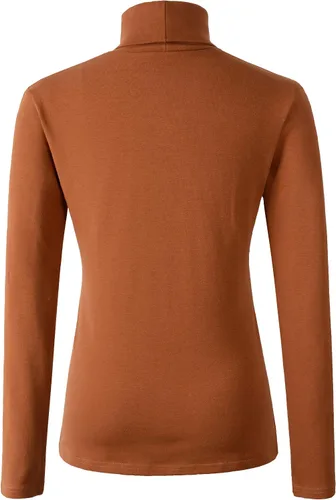 Vista 2 de HieasyFit suéter básico de cuello alto de algodón suave para mujer