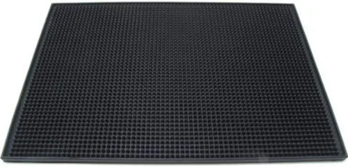 Vista 2 de Tiger Chef Juego de tapete de bar y carrito, juego de barra de goma y plástico color negro, incluye alfombrilla de barra de 18 x 12 pulgadas, borde