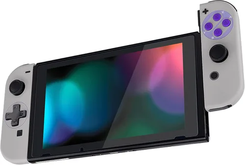 Vista 4 de eXtremeRate - Caja de controles manuales joycon con diseño (versión D-Pad), con juego entero de botones, carcasa de repuesto de bricolaje