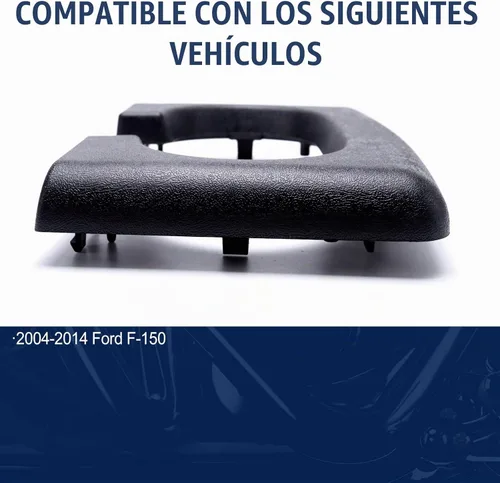 Vista 4 de Soporte para taza de consola central compatible con Ford F-150 2004-2014 Negro