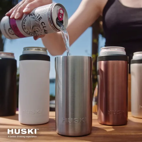 Vista 9 de Huski Seltzer - Enfriador Nuevo Soporte delgado de alta calidad de 12 onzas para latas delgadas de cerveza y soda Acero inoxidable 316