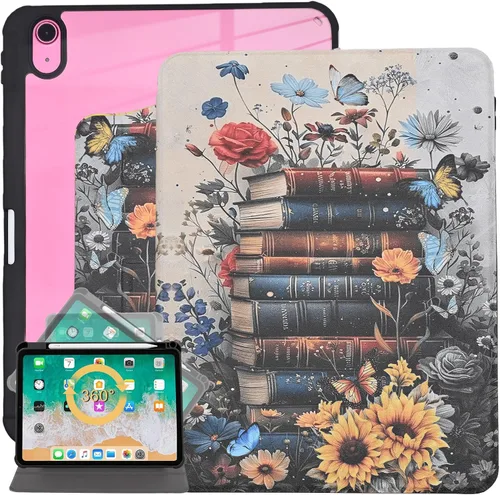 Vista 7 de Funda giratoria para iPad (A16) 11ª generación de 11 pulgadas (2025), iPad 11ª generación de 10.9 pulgadas (2022), funda tipo cartera de piel PU