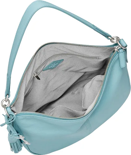 Vista 5 de Fossil Jolie Bolso Hobo de cuero para mujer, Turquesa, talla única