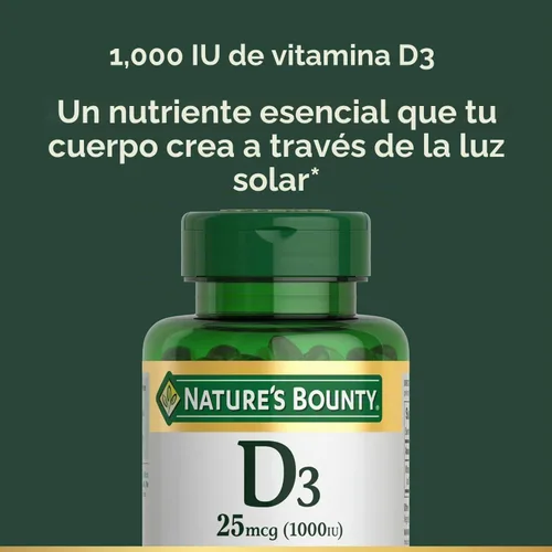 Vista 2 de Nature's Bounty Vitamina D3 1000 100 mg Geles blandos, 120