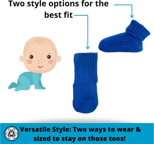 Vista 3 de Newborn Baby Socks Gift Set - 4 Soft Pairs - Comfortable - Unique - Funny - Perfect for Baby Showers - Sized 0-6 Months