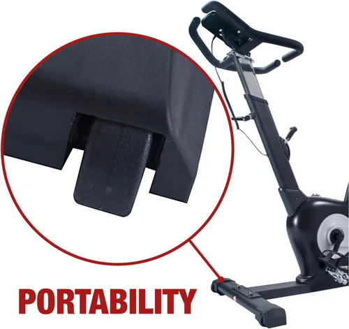 Vista 5 de EFITMENT Exercise Bike, Indoor Cycling Bike for Home Cardio, Low Noise Stationary Bikes with Adjustable Magnetic, LCD Monitor, Pulse Grips, Device